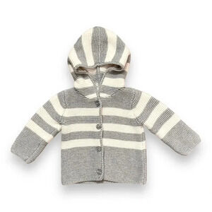 Hanna Andersson | Infant Knit Hooded Cardigan (3-6 mos) 🩶